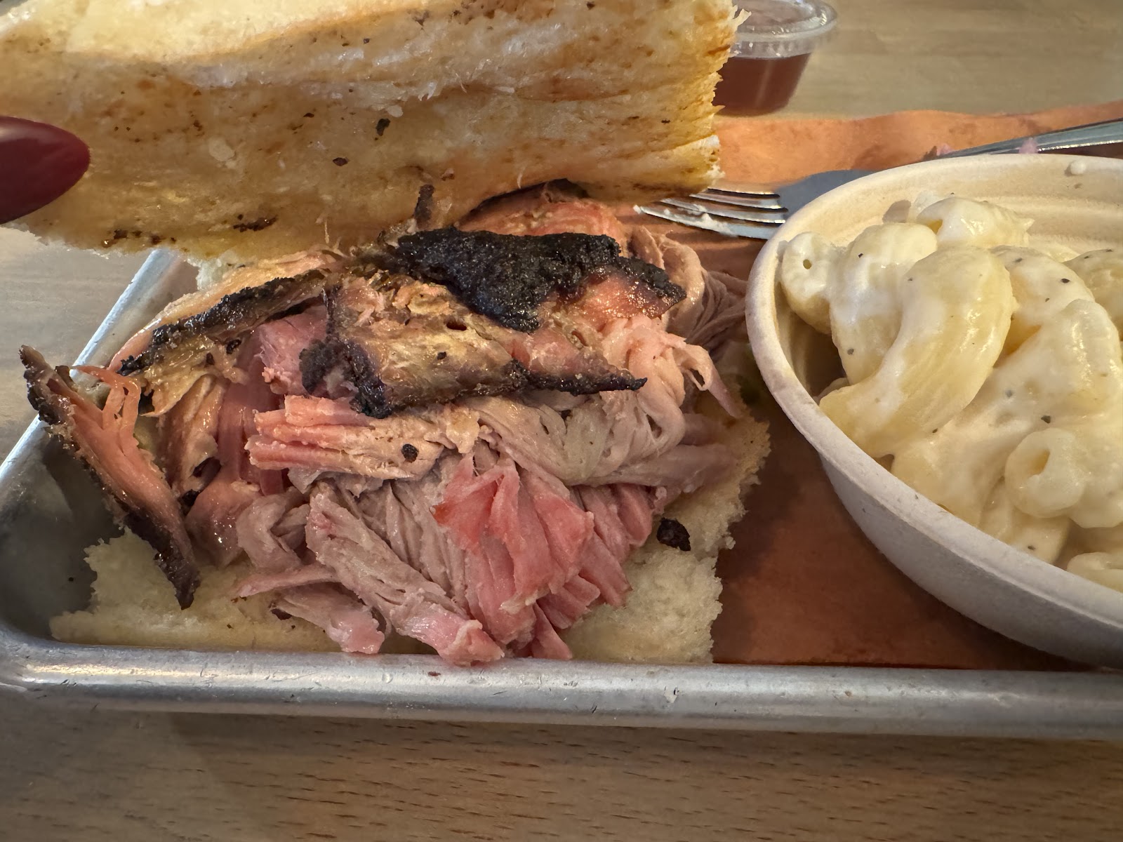 Pulled Pork Sandwich at Wagon Wheel Barbecue