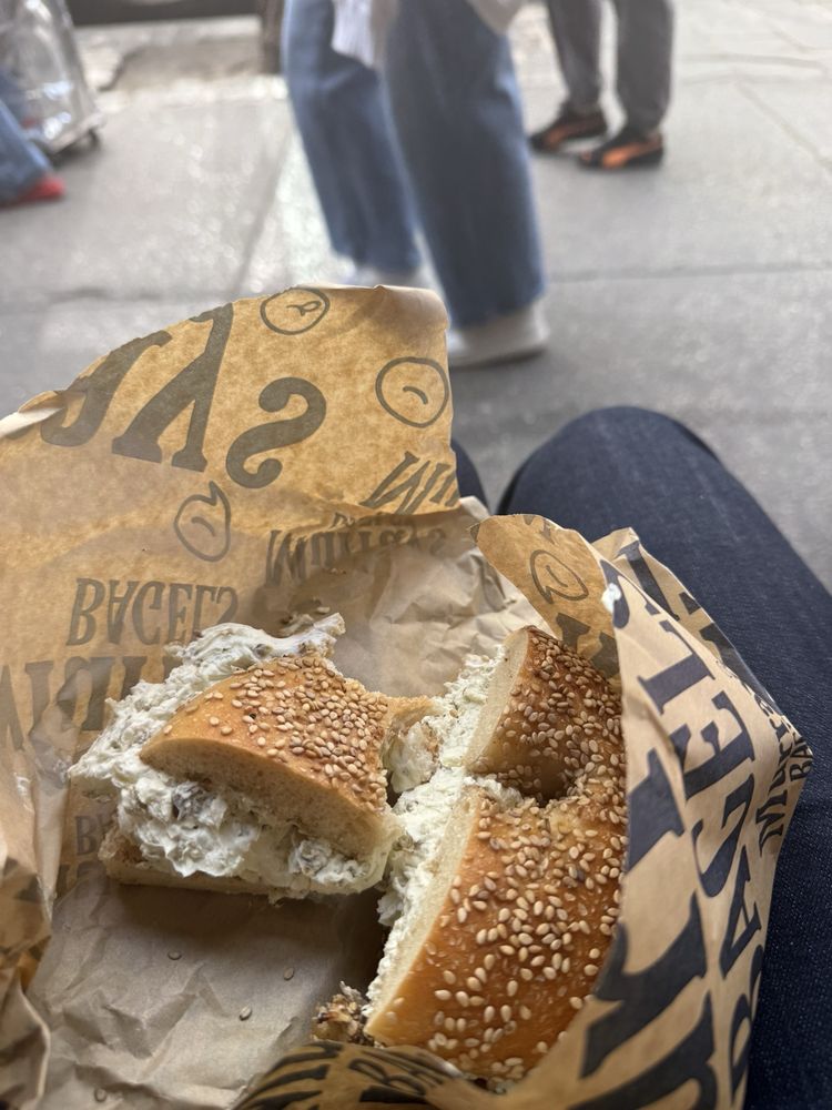 Plain Cream Cheese Sandwich at Murray's Bagels