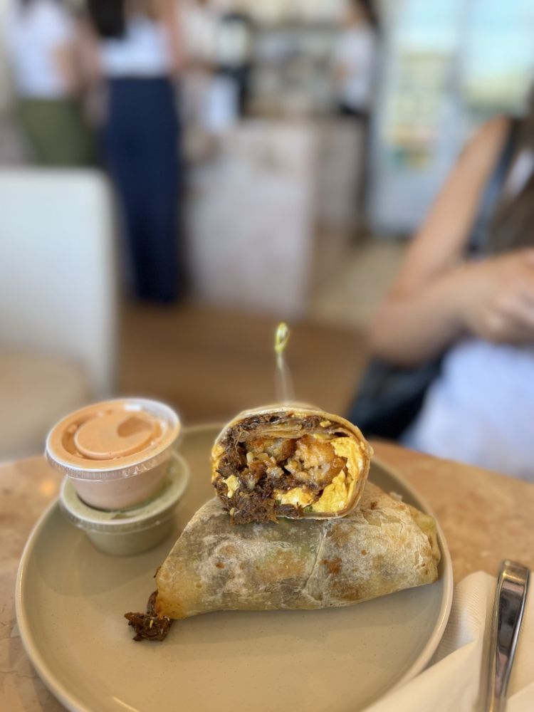 Birria Breakfast Burrito at Morning Lobby