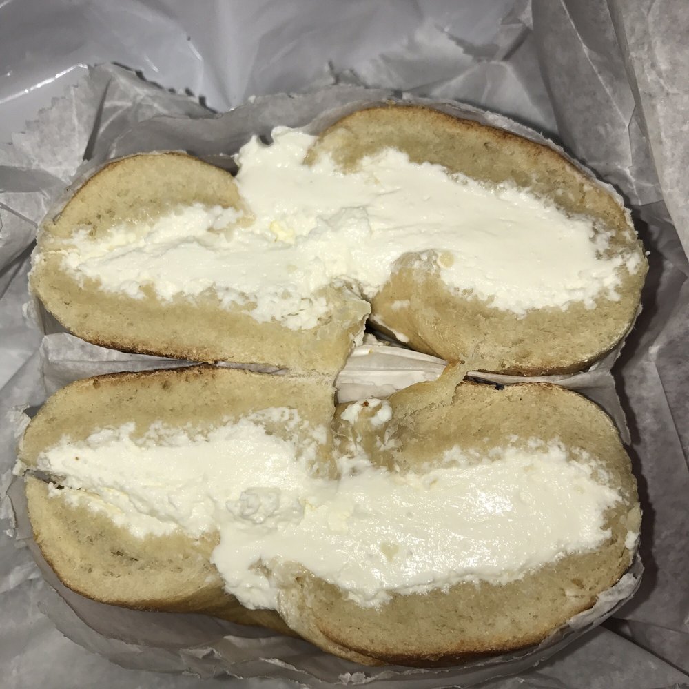 Cream Cheese Plain Bagel at Utopia Bagels