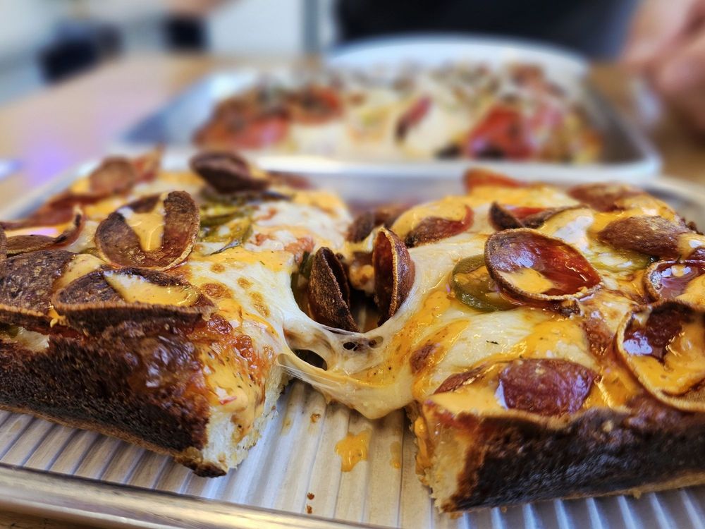 Spicy Pepperoni at Square Pie Guys
