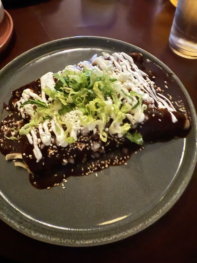 Enchiladas de Mole Poblano at Ánimo