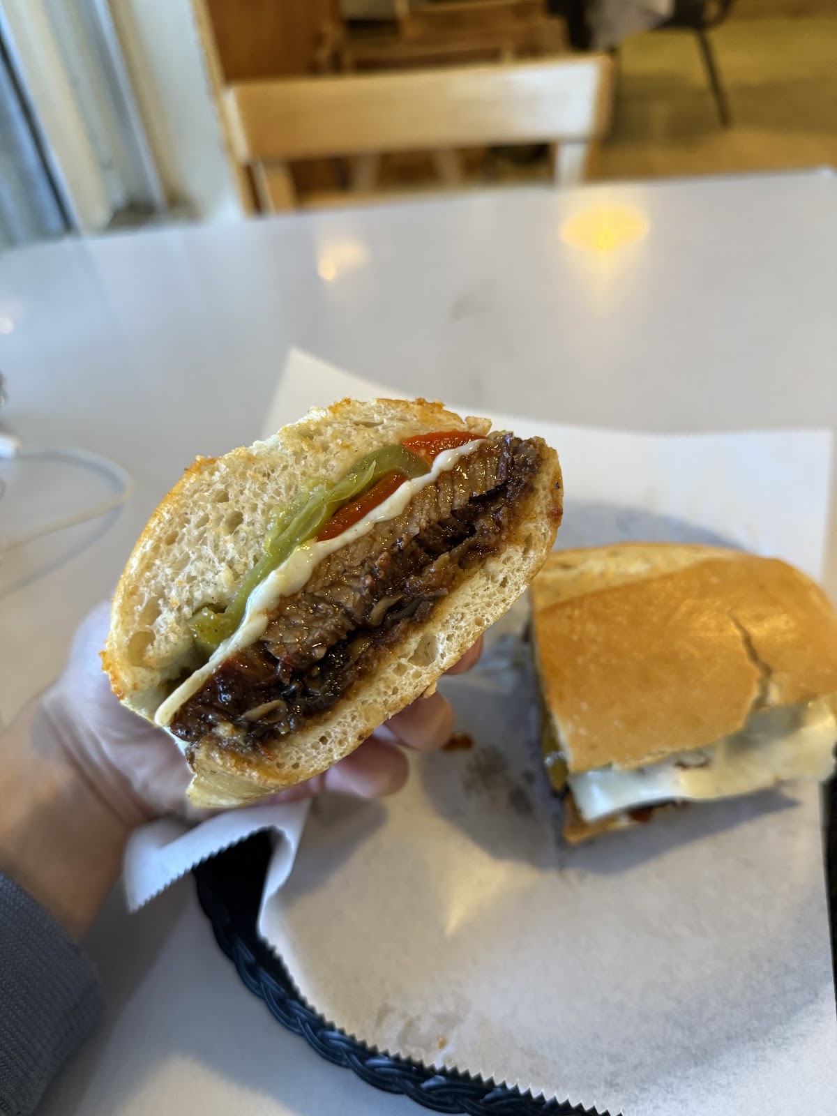 BBQ Tri-Tip Sandwich at Antipasto's By De Rose