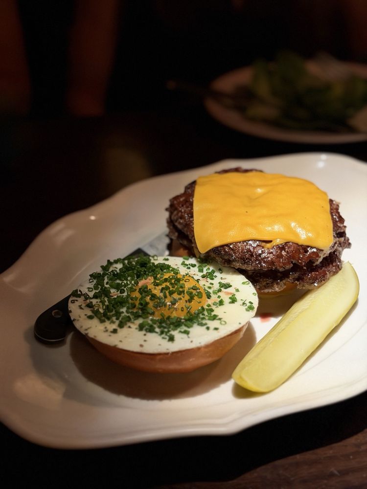 10oz Double Wagyu Cheeseburger at 4 Charles Prime Rib