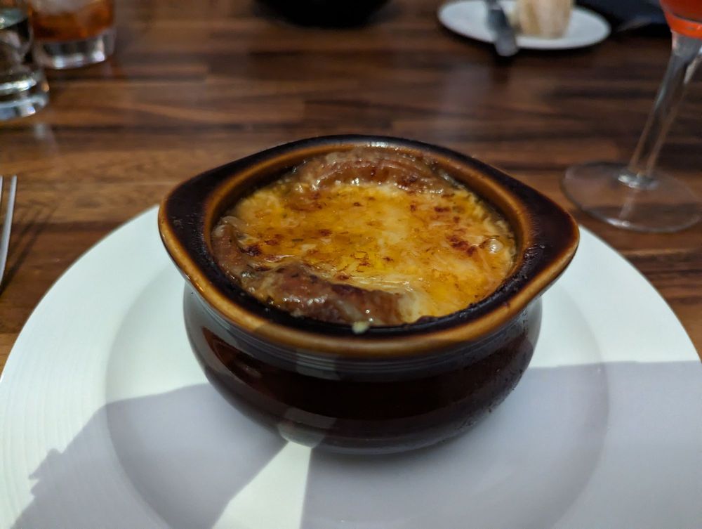 Soupe a l'Oignon at Chapeau