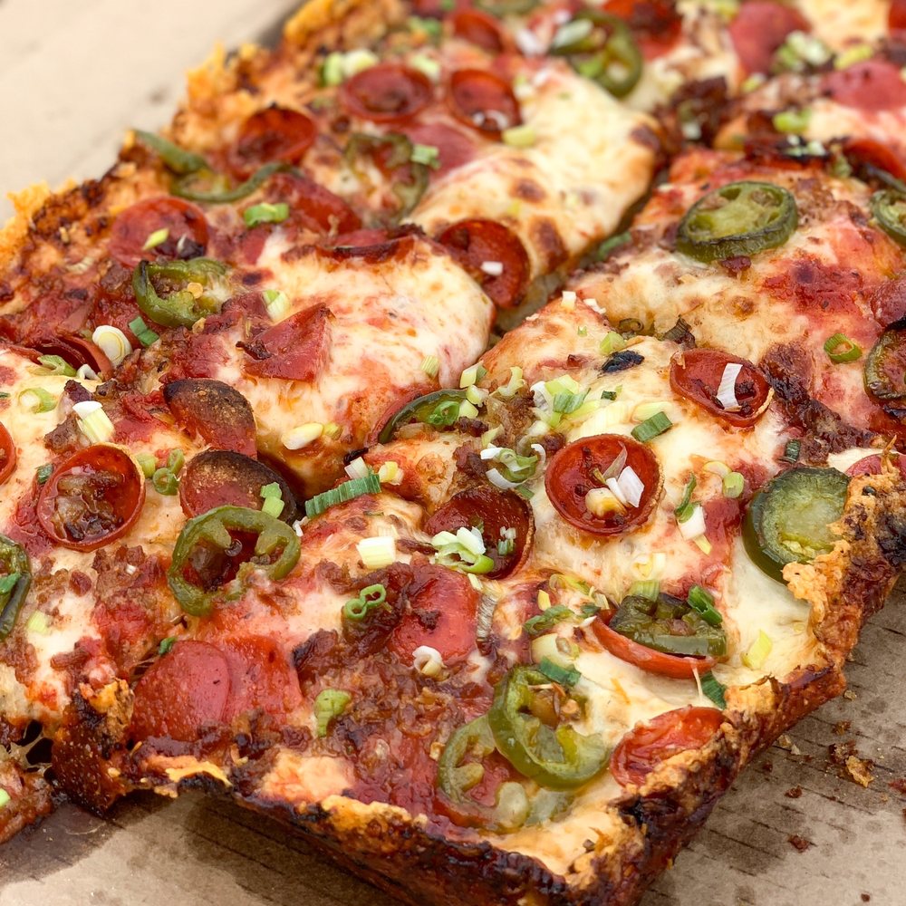 Fire House Special at 8Mileπ Detroit Style Pizza