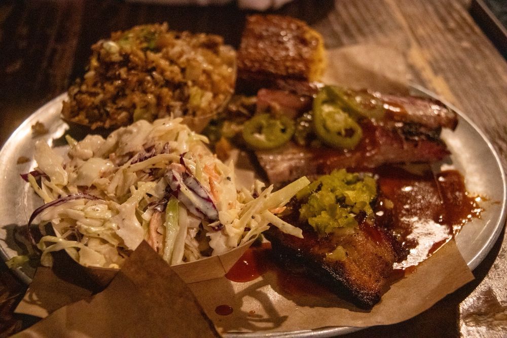 Brisket Plate at Dinosaur Bar-B-Que