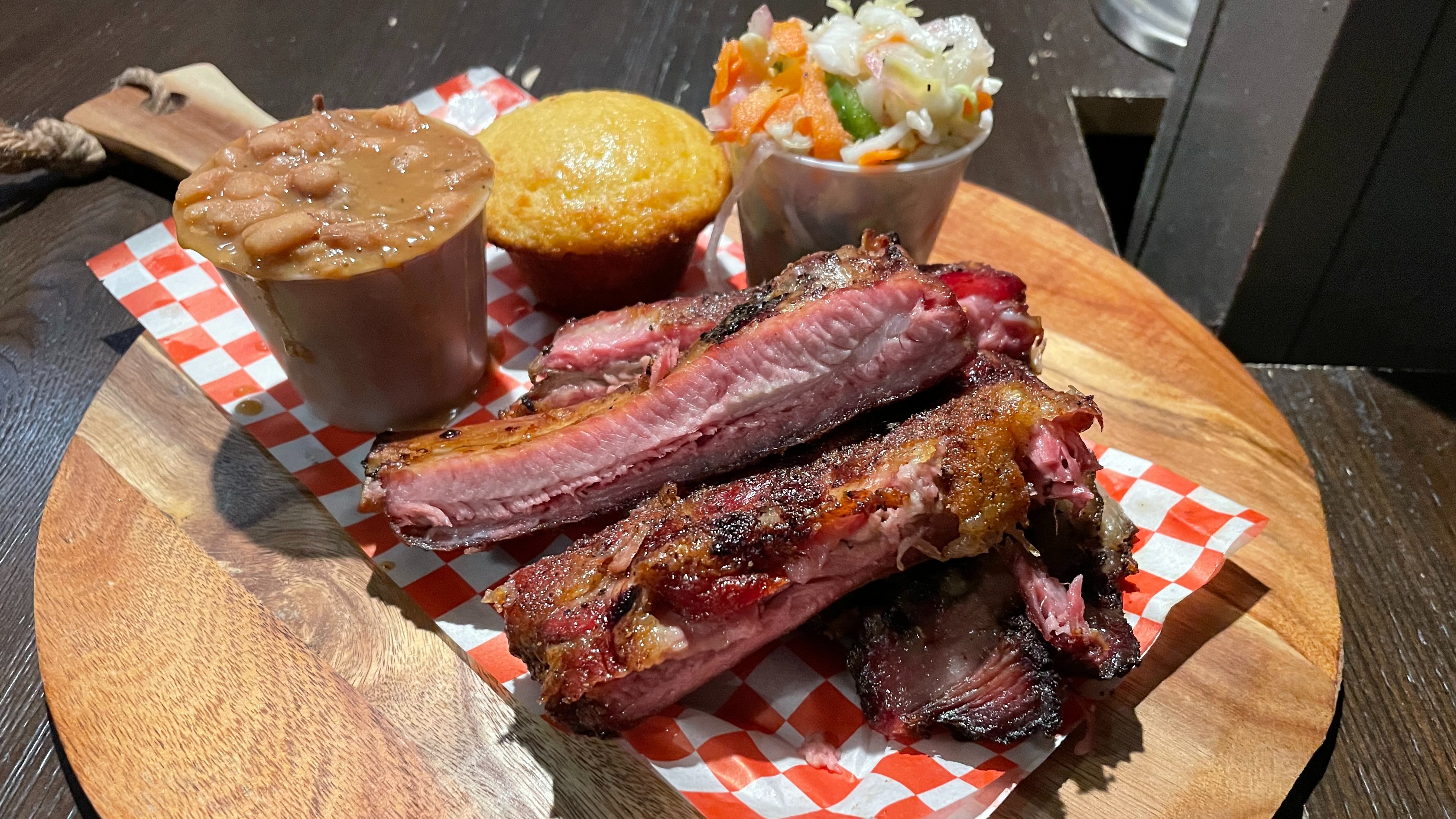 St. Louis Style Smoked Pork Ribs (Half Slab) at Memphis Minnie's BBQ Joint