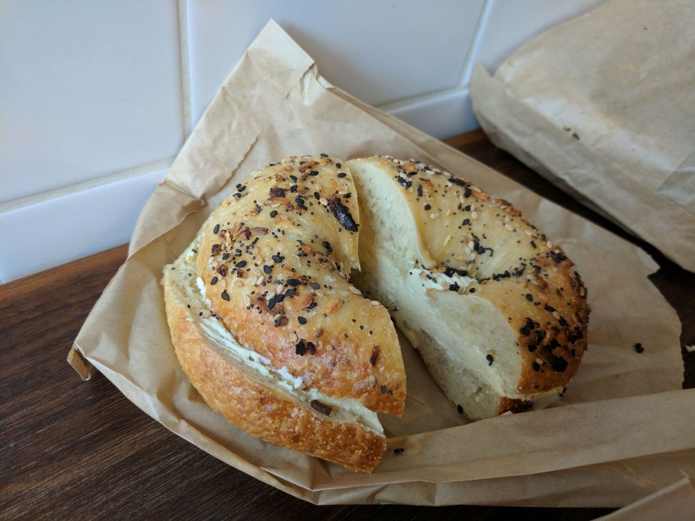 Bagel + Plain CC at BO's Bagels