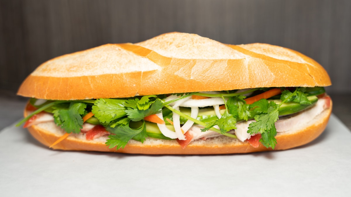 5. Roasted Pork Belly Baguette / Banh Mi Ba Chi at Thien Huong Sandwiches & Bakery (Capitol Expy)