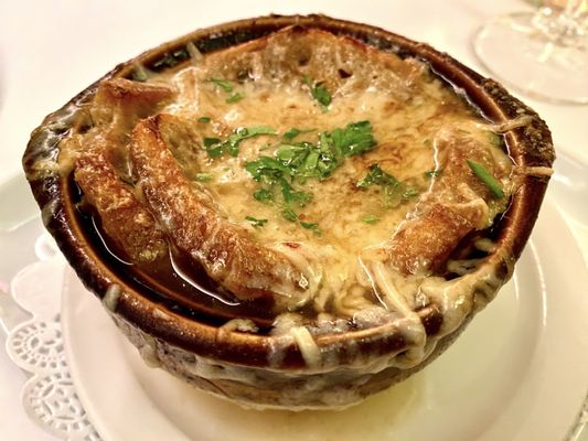 Onion Soup Gratinée at Le Central