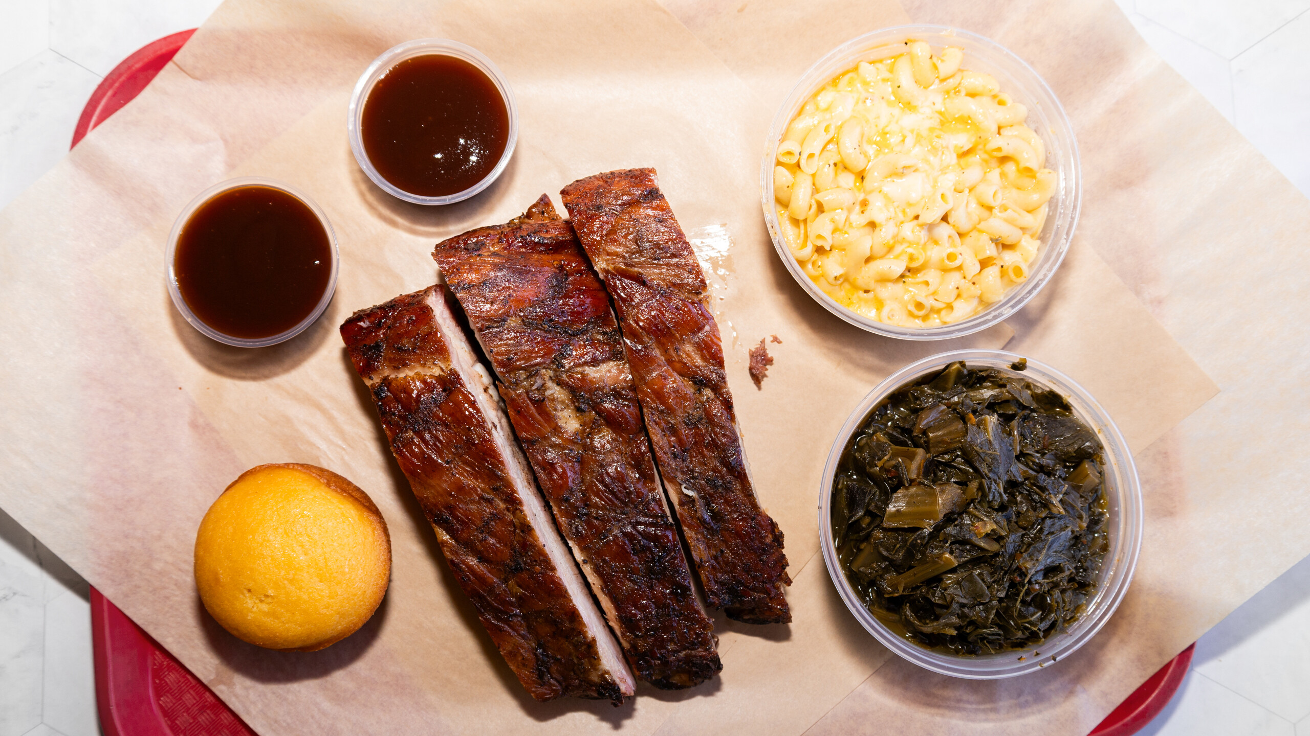Pork Ribs at Let's Eat BBQ and More
