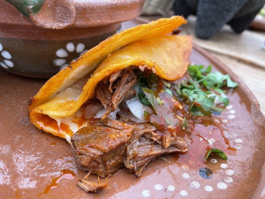 Quesabirria Taco at Chuy's Fiestas