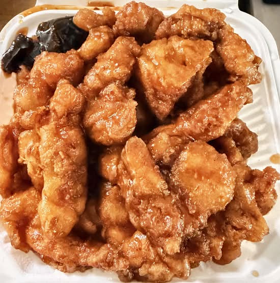 Chicken w/ Orange Sauce at Jade China